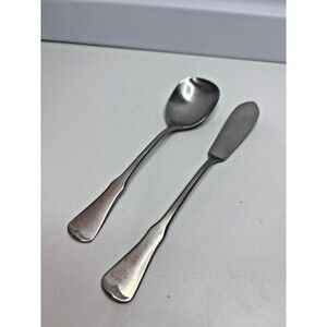 Oneida Community PATRICK HENRY Stainless Flatware Sugar Spoon Butter Knife Lot 2